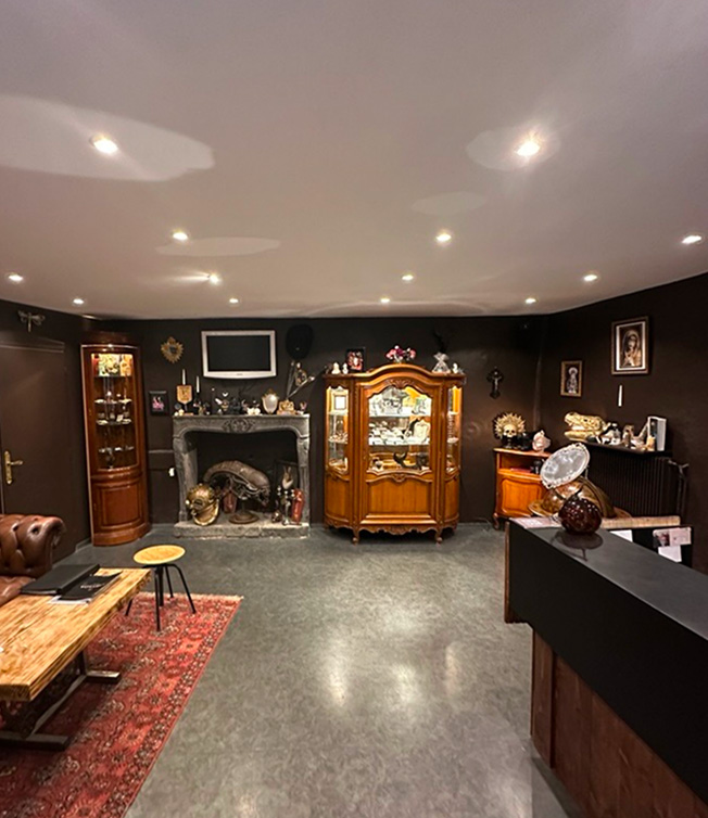 Vue d’un salon de tatouage